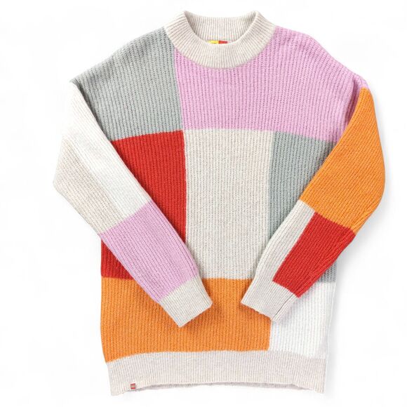 LEGO Sweaters - LEGO x Target Colorblock Sweater Unisex Sz M Crewneck Multicolor Retro Pullover